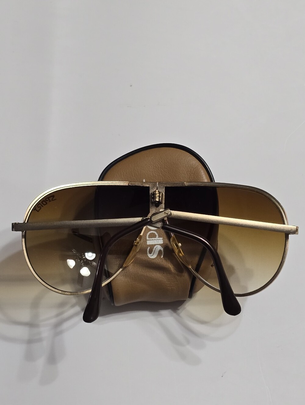 Vintage 80s Sport Brown Gradient Aviator Sunglasses - Picture 13 of 16